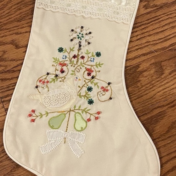 Vintage House of Hatten Inc partridge in a pear tree Christmas Stocking 16”READ - Picture 1 of 7